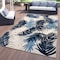 World Rug Gallery Vicenza Tropical Floral Indoor/Outdoor Area Rug 5' x 7' Navy 8011NAVY5X7 - alternate 1